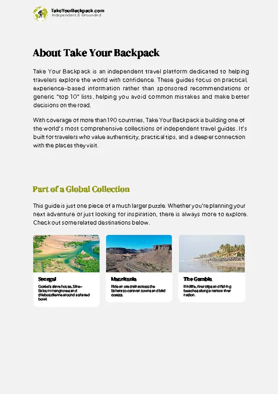 example page 1 from our offline Travel Guide for Cabo Verde